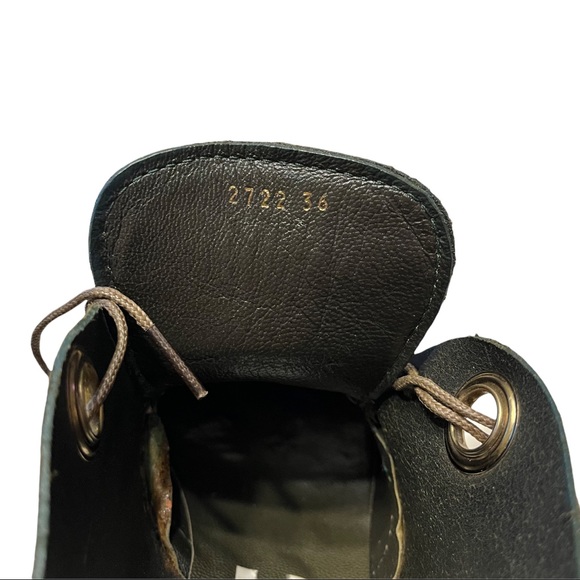 Yves Saint Laurant Suede Wedge Booties in Olive Green Women Size 6/IT36
